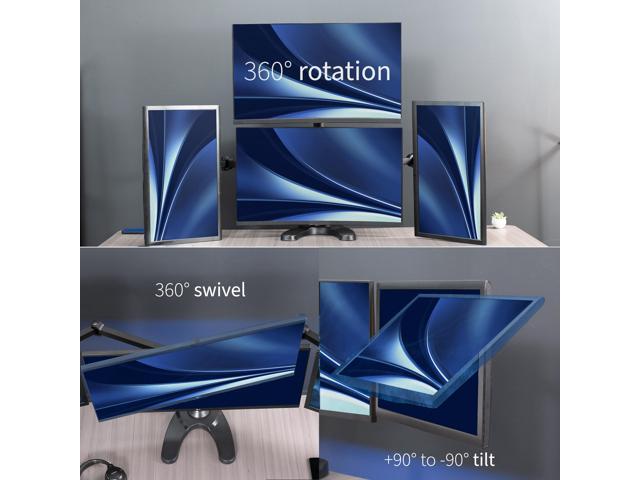 VIVO Steel Quad Monitor Mount Adjustable 3 + 1 Stand 4 Screens up to 32'