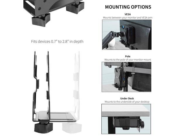 VIVO Adjustable Thin Client Mount Bracket Under Desk Mini PC Computer Holder - image 2