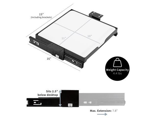 VIVO Under Desk Whiteboard Slider Tray, Hideaway Workstation Dry Erase Board