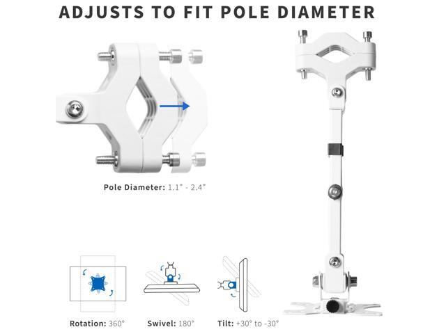 VIVO Steel Universal Pole Mount Monitor Arm VESA Plate | Fits 17 to 32 Screens - image 3