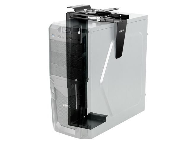 VIVO Black Under-Desk and Wall PC Mount, Computer Case Holder with 135 Swivel