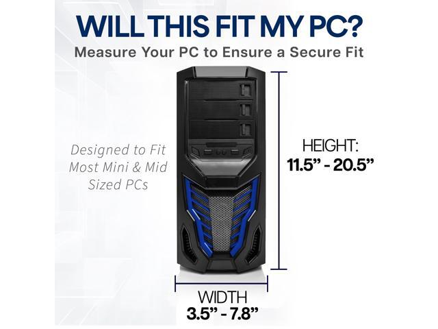 VIVO Black Under-Desk and Wall PC Mount, Computer Case Holder with 135 Swivel