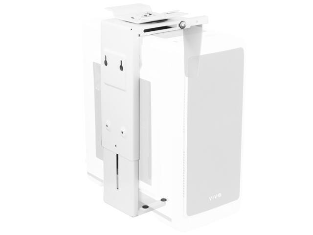 VIVO White Under-Desk and Wall PC Mount, Computer Case Holder with 135 Swivel