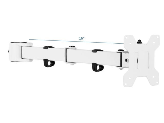 VIVO White Fully Adjustable Single Monitor Arm for Desk Mount Stand