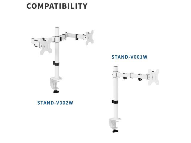 VIVO White Fully Adjustable Single Monitor Arm for Desk Mount Stand