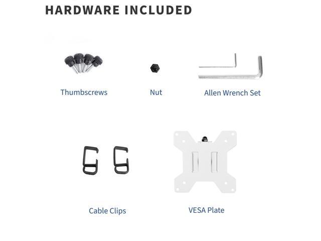 VIVO White Fully Adjustable Single Monitor Arm for Desk Mount Stand