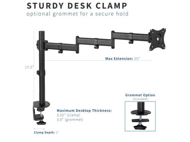 VIVO 13 to 32 LCD Computer Monitor Desk Mount with Extra Long Adjustable Arm - image 2