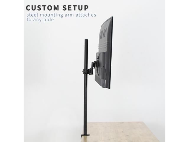 VIVO Steel Universal Pole Mount TV Arm VESA Plate Fits 32' to 55' Screens