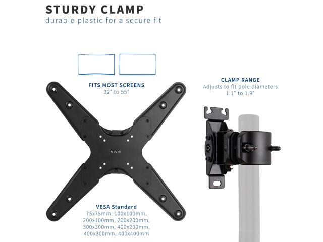 VIVO Steel Universal Pole Mount TV Bracket VESA Plate Fits 32' to 55' Screens