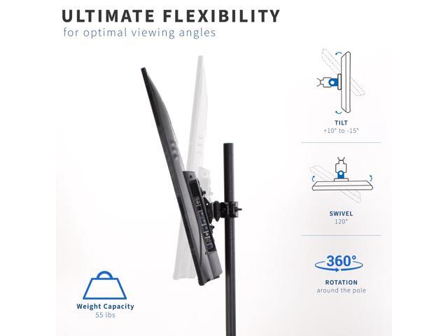 VIVO Steel Universal Pole Mount TV Bracket VESA Plate Fits 32' to 55' Screens