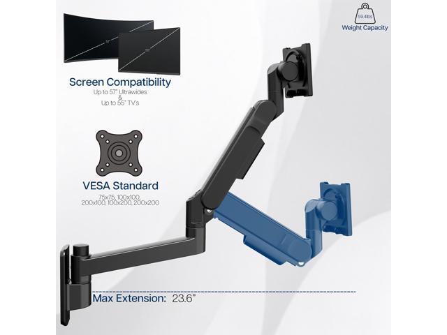 VIVO Tension Arm Ultrawide Monitor Wall Mount, Fits Screens up to 57'