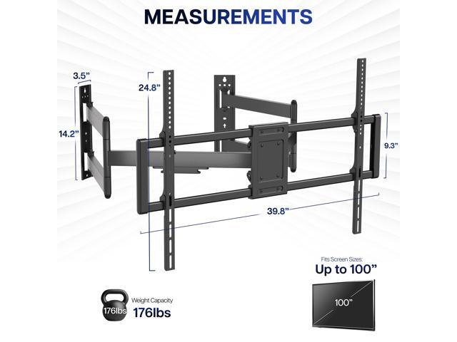 VIVO Full Motion Corner Wall TV Mount Bracket for 46' to 100' Flat Screens