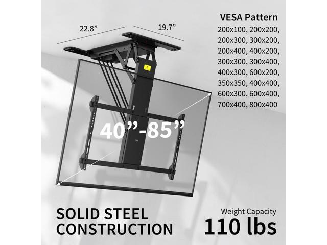 VIVO Motorized Flip Down Pitched Roof Ceiling TV Mount for 40' to 85' Screen