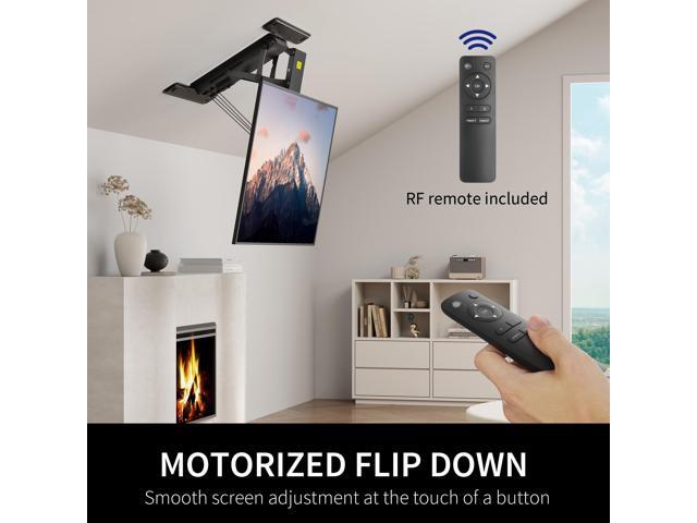 VIVO Motorized Flip Down Pitched Roof Ceiling TV Mount for 40' to 85' Screen