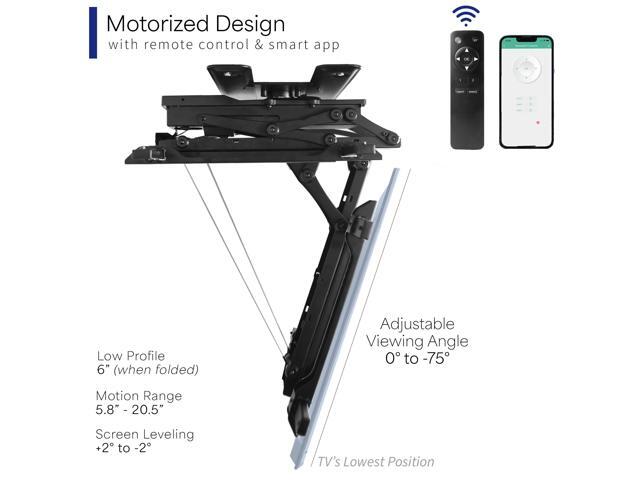 VIVO Black Electric Swivel Flip Down Ceiling TV Mount for 32' to 70' Screen