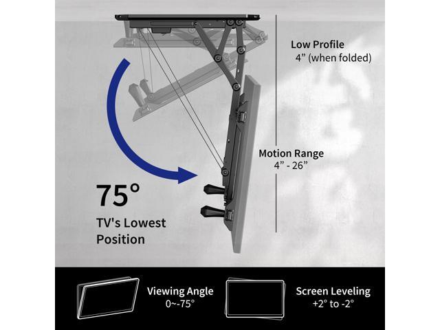 Electric Motorized Flip Down Pitched Roof Ceiling TV Mount for 32' to 70' Screen