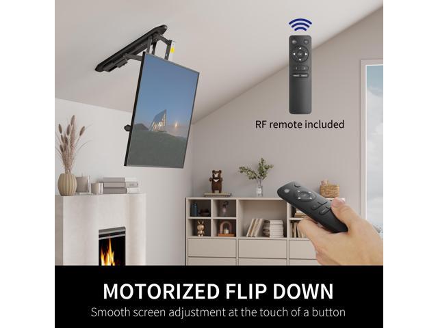 Electric Motorized Flip Down Pitched Roof Ceiling TV Mount for 32' to 70' Screen