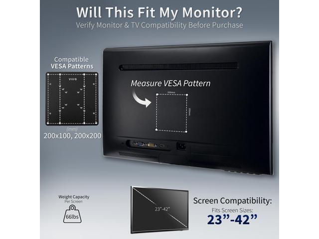 VIVO Steel Adapter VESA Bracket 200x200mm for Screen Sizes 23' to 42'