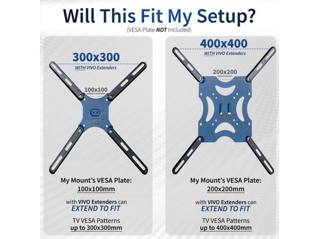 VIVO Steel Adapter VESA Bracket 400x400mm for TV Screen Sizes 32' to 55'