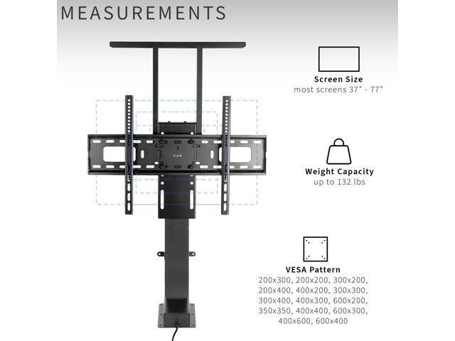 VIVO TV Motorized Vertical Stand Lift 37' to 77' Screen, Height Adjustable Mount