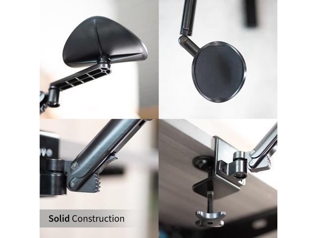 VIVO Black Universal Clamp-on Adjustable Ergonomic Arm and Wrist Rest Pad