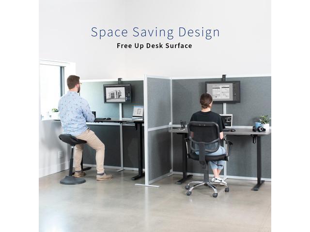VIVO Black Office Cubicle Monitor Mount Stand Attachment for 17' to 32' Screen