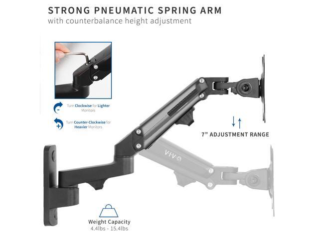 VIVO Premium Aluminum Single LCD Monitor Wall Mount Arm for Screens up to 32'