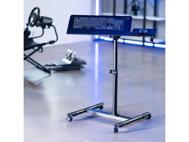 VIVO Black Freestanding Keyboard Tray Cart