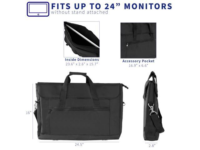 VIVO Black Nylon Travel Case for Computer Monitors and Accessories