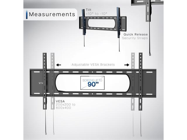 Ultra Heavy Duty Tilting TV Wall Mount for 43 to 90 inch Screens