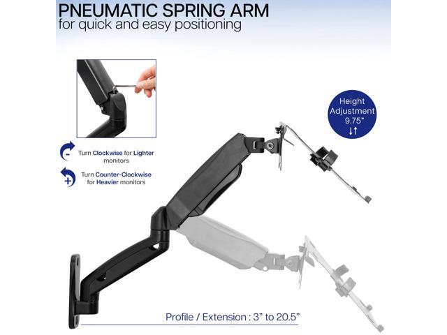 VIVO Universal Adjustable 10' to 15.6' Single Laptop Pneumatic Arm Wall Mount