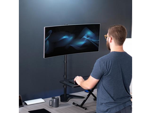VIVO Extra Tall Single Monitor Adjustable Desk Stand for 1 Screen 13' to 27'