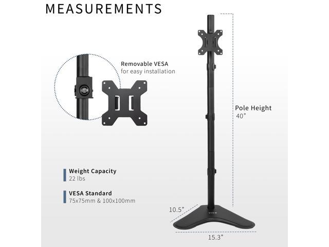 VIVO Extra Tall Single Monitor Adjustable Desk Stand for 1 Screen 13' to 27'