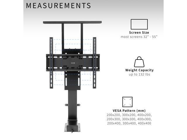 VIVO TV Motorized Vertical Stand Lift 32' to 55' Screen, Height Adjustable Mount