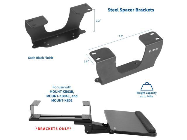 VIVO Height Track Spacer for Under Desk Keyboard Mouse Rolling Tray Mount