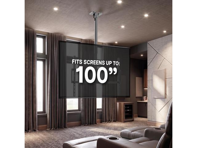 VIVO Extending Large Ceiling TV Mount for 50 to 100 inch Screens, 5.5ft Pole