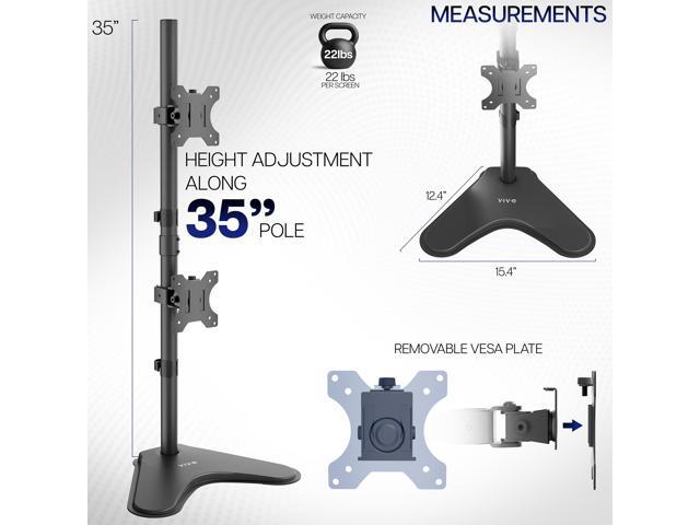 VIVO Dual LCD Monitor Vertical Stand Mount, Fits 2 Ultrawide Screens up to 34'