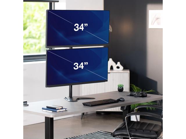 VIVO Dual LCD Monitor Vertical Stand Mount, Fits 2 Ultrawide Screens up to 34'