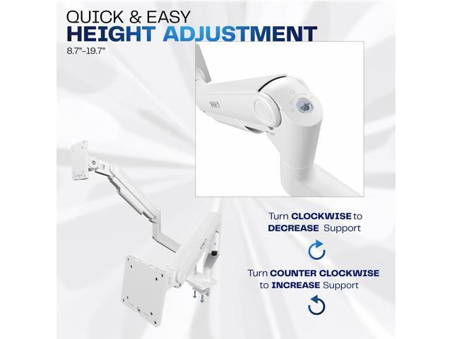 VIVO White Tension Spring Dual Ultra Wide Monitor Mount, Up to 45' Computer Screens