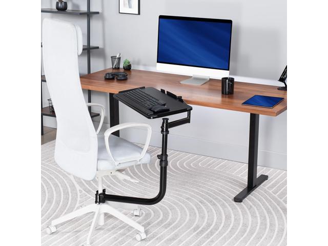 VIVO Office Chair Mounted 26 x 12 inch Full Motion Keyboard and Mouse Tray, (MOUNT-KB18CP)