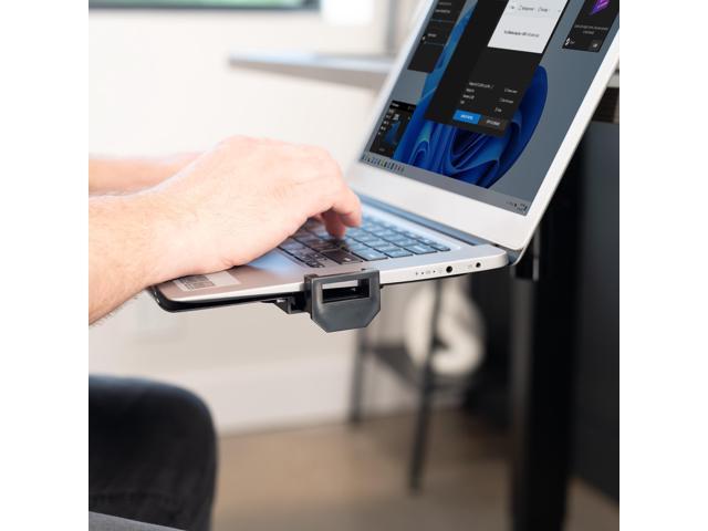 VIVO Clamp-on 12 x 9 inch Rotating Laptop Tray for Office Desk