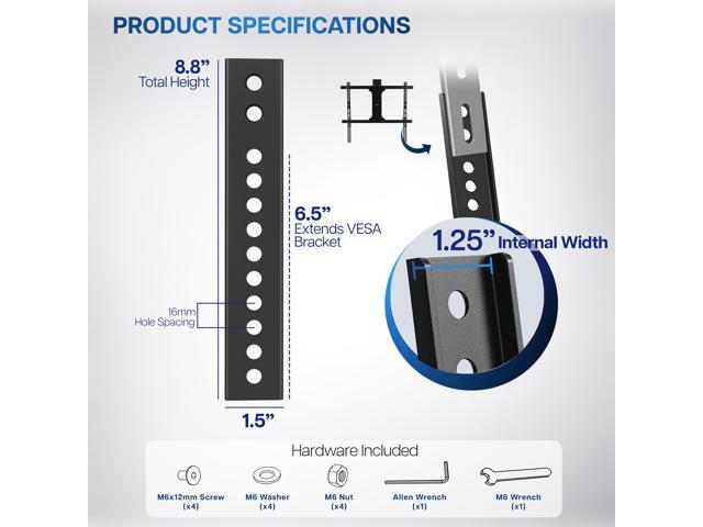VIVO Vertical VESA Extender Kit for TVs w/ Low VESA Patterns Hardware Included - image 2