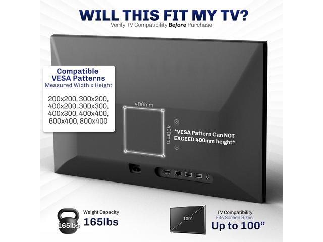 VIVO Ultra Heavy Duty 43 to 100 TV Wall Mount Curved and Flat Panel Screens
