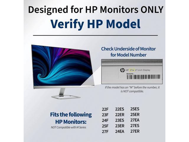 VESA Adapter for HP Computer 27er, 27es, 27ea,25er,25es,24ea,23er,23es,22er,22es