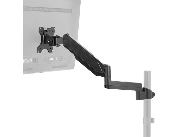 VIVO Black Fully Adjustable Single Pneumatic Monitor Arm for Desk Mount Stand