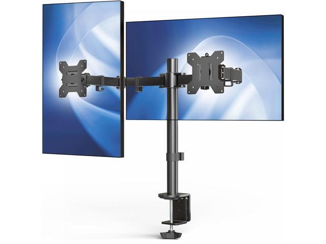 VIVO Black Dual Monitor Desk Mount Adjustable Stand, Fits Screens up to 30'