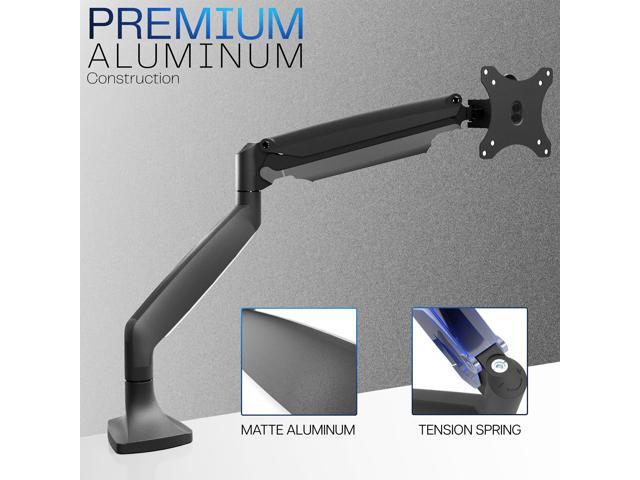 VIVO Black Aluminum Single Monitor Pneumatic Arm Desk Mount, Up to 32' Screens