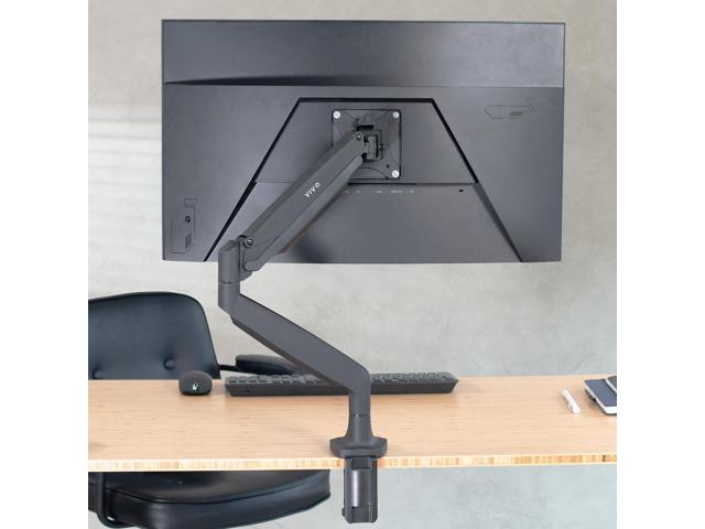 VIVO Black Aluminum Single Monitor Pneumatic Arm Desk Mount, Up to 32' Screens