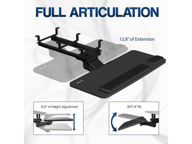VIVO Black Premium Under Desk 27' Computer Keyboard and Mouse Tray