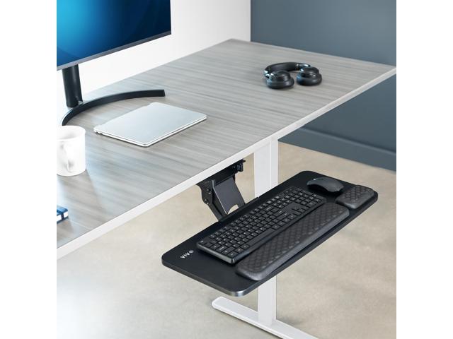 VIVO Black Premium Under Desk 27' Computer Keyboard and Mouse Tray